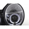 Angel eye headlight Mercedes E Class type W210 99 01 chrome for right hand drive