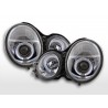 Angel eye headlight Mercedes E Class type W210 99 01 chrome for right hand drive