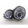 Angel eye headlight Mercedes E Class type W210 99 01 chrome for right hand drive
