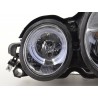Angel eye headlight Mercedes E Class type W210 99 01 chrome for right hand drive