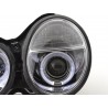 Angel eye headlight Mercedes E Class type W210 99 01 chrome for right hand drive