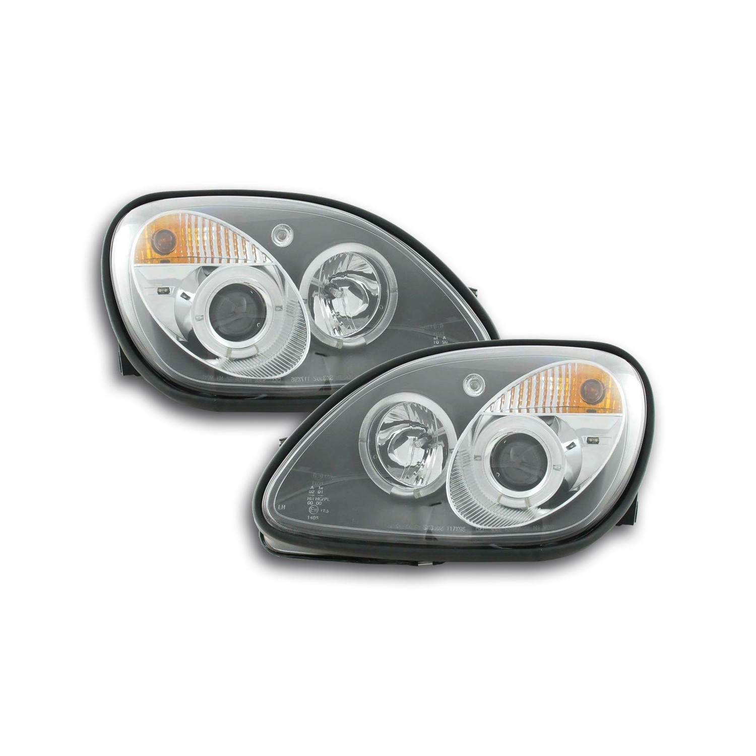 Headlight set Mercedes SLK type R170 96 02 black