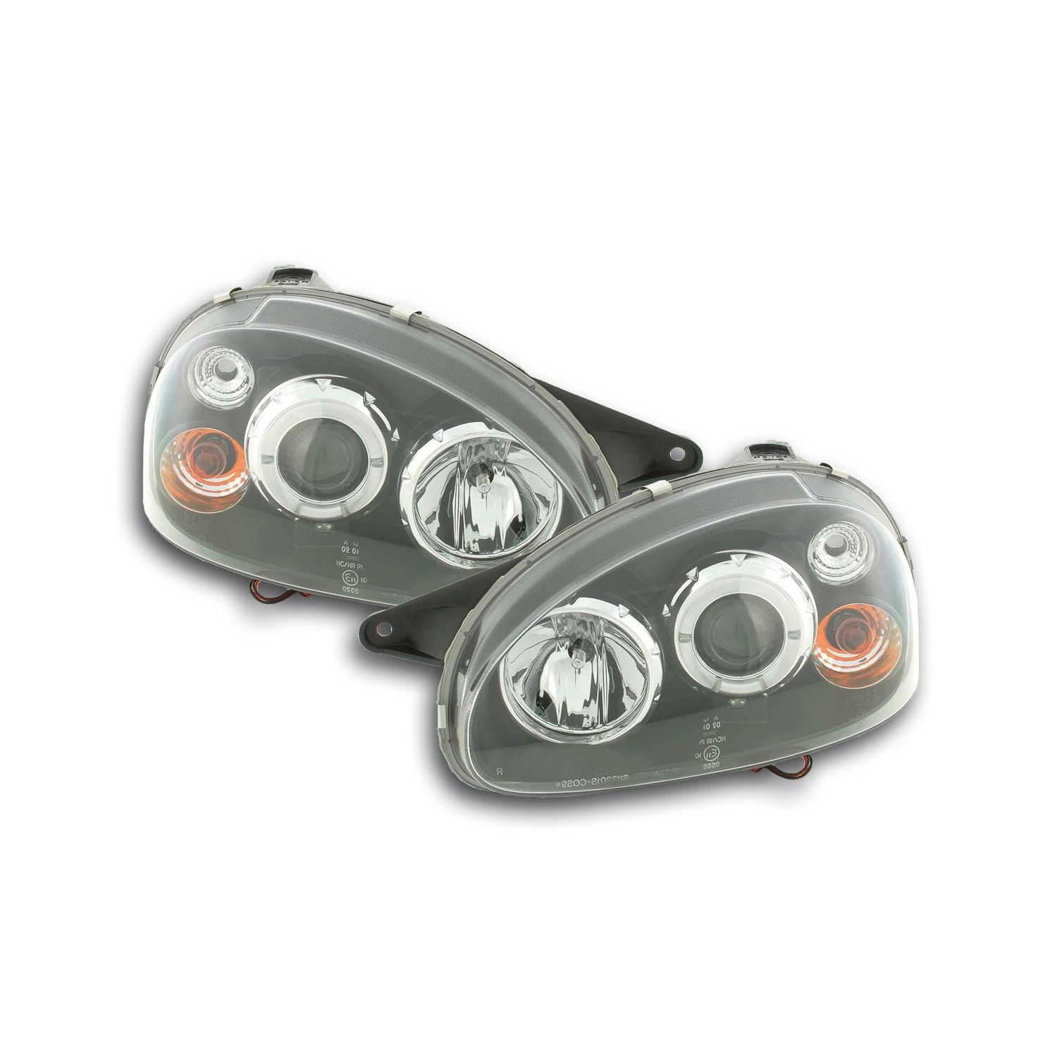 Headlight set Opel Corsa B 94 00 black