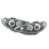 Headlight set Peugeot 206 98 03 black