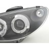 Headlight set Peugeot 206 98 03 black