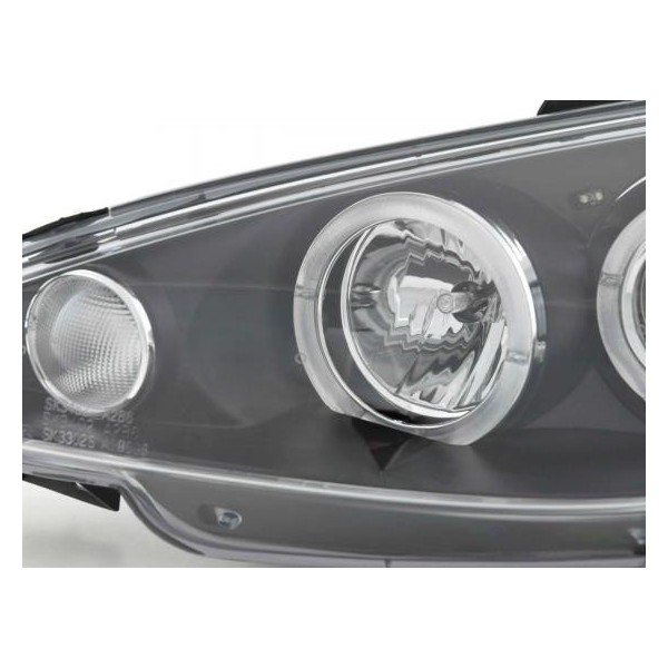 Headlight set Peugeot 206 98 03 black