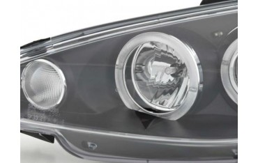 Headlight set Peugeot 206 98 03 black