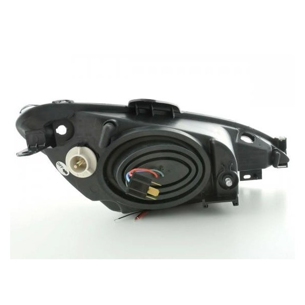 Headlight set Peugeot 206 98 03 black