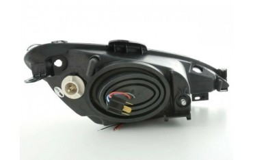 Headlight set Peugeot 206 98 03 black