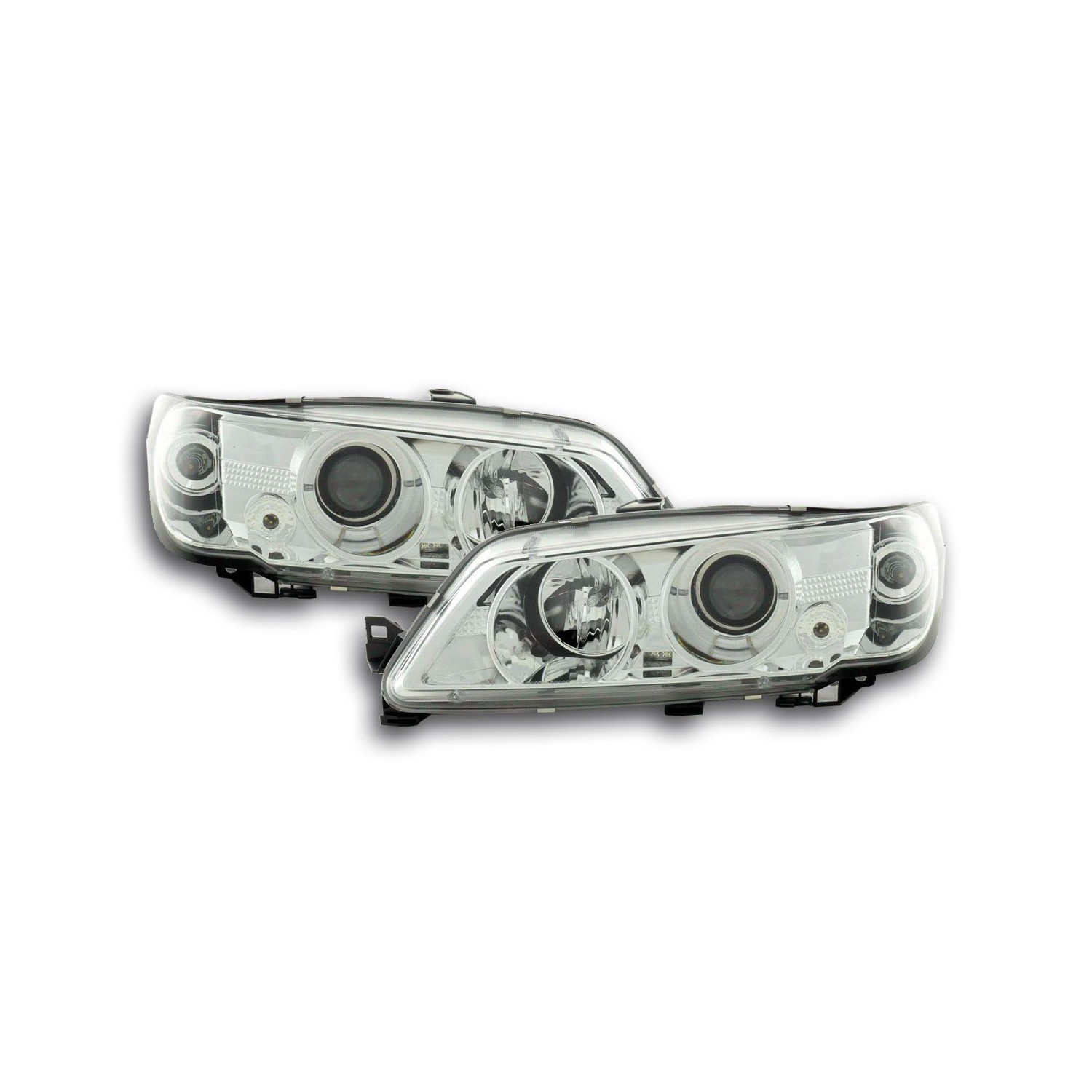Headlight set Peugeot 306 93 96 chrome