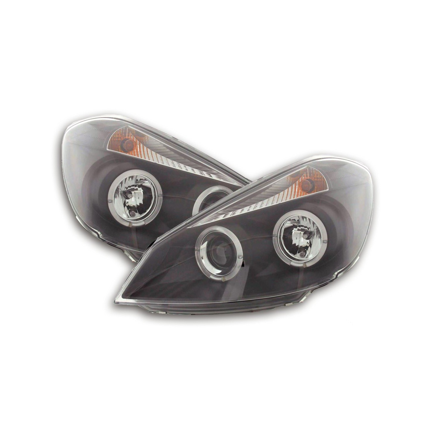 Headlight set Renault Clio Type R 05 08 black