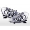Headlight set Renault Clio type R 05 chrome for right hand drive