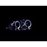 Headlight set Renault Clio type R 05 chrome for right hand drive