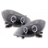 Headlight set Renault Clio type R 05 black only for right hand drive