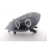 Headlight set Renault Clio type R 05 black only for right hand drive