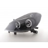 Headlight set Renault Clio type R 05 black only for right hand drive