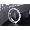 Headlight set Renault Clio type R 05 black only for right hand drive