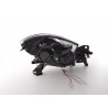 Headlight set Renault Clio type R 05 black only for right hand drive
