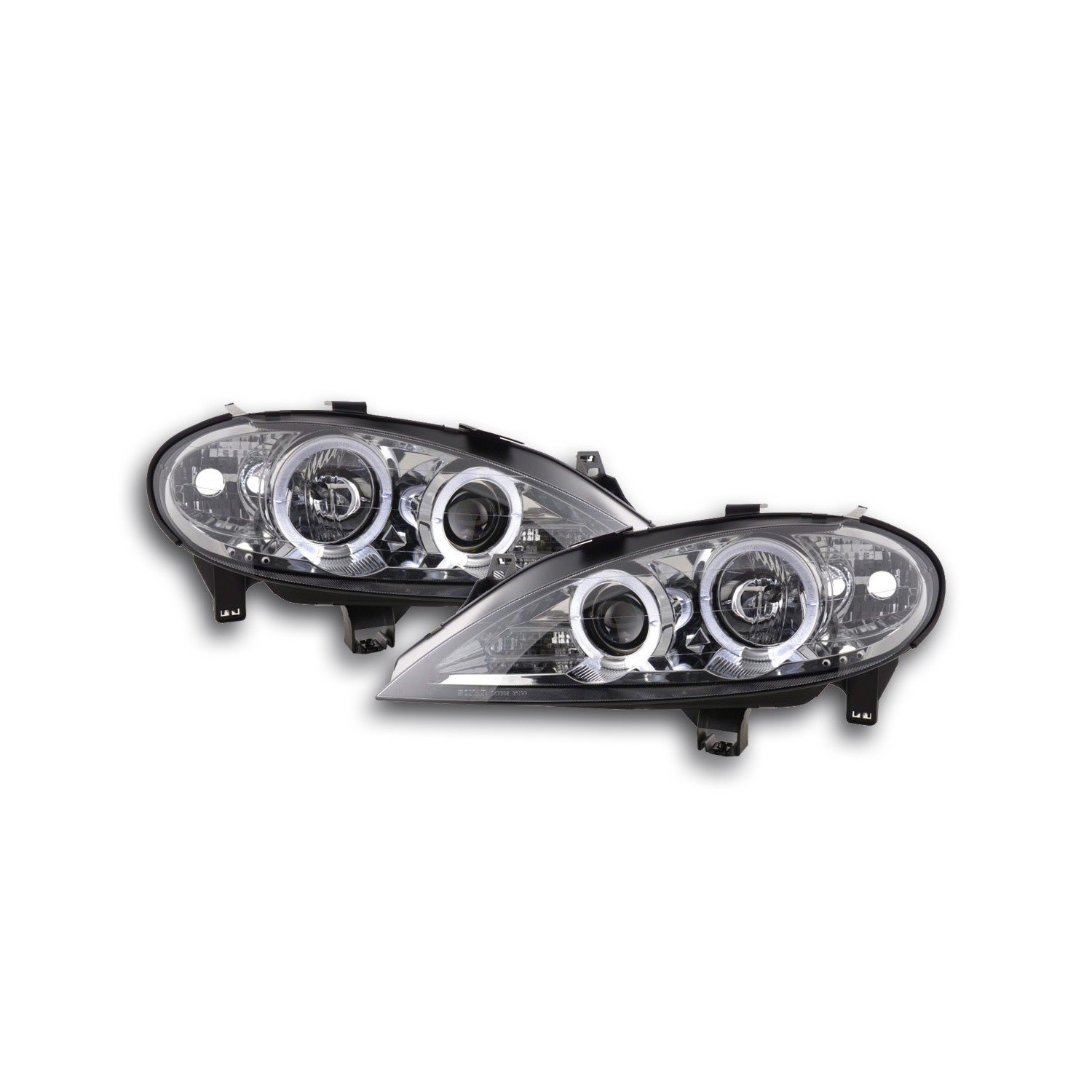 Headlight set Renault Megane 1 3 5 door 99 02 chrome