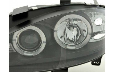 Headlight set Renault Megane 1 3 5 door 99 02 black for right hand drive