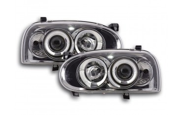 Headlight set VW Golf 3 type 1HXO 1 EXO 91 97 chrome