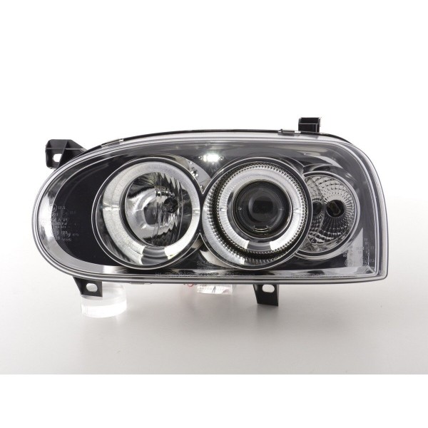 Headlight set VW Golf 3 type 1HXO 1 EXO 91 97 chrome