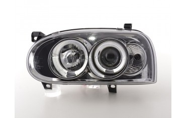 Headlight set VW Golf 3 type 1HXO 1 EXO 91 97 chrome