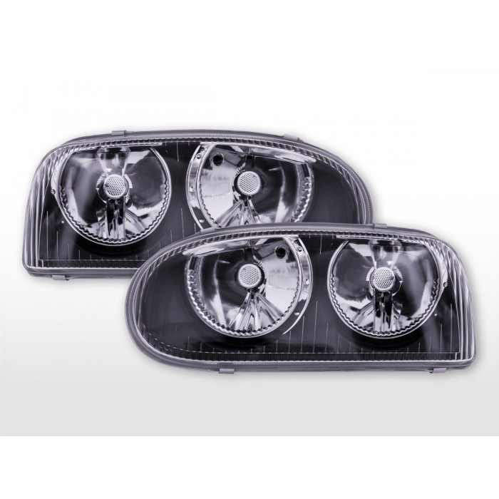 Headlights Powerlook VW Golf 3 type 1HXO 1 EXO 91 97 black