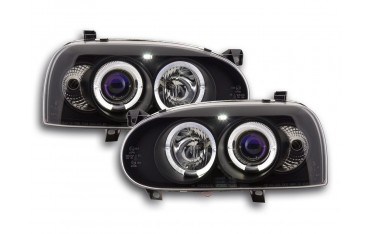 Headlight set VW Golf 3 type 1HXO 1 EXO 91 97 black