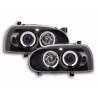 Headlight set VW Golf 3 type 1HXO 1 EXO 91 97 black