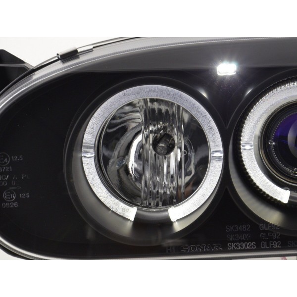 Headlight set VW Golf 3 type 1HXO 1 EXO 91 97 black