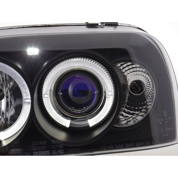 Headlight set VW Golf 3 type 1HXO 1 EXO 91 97 black