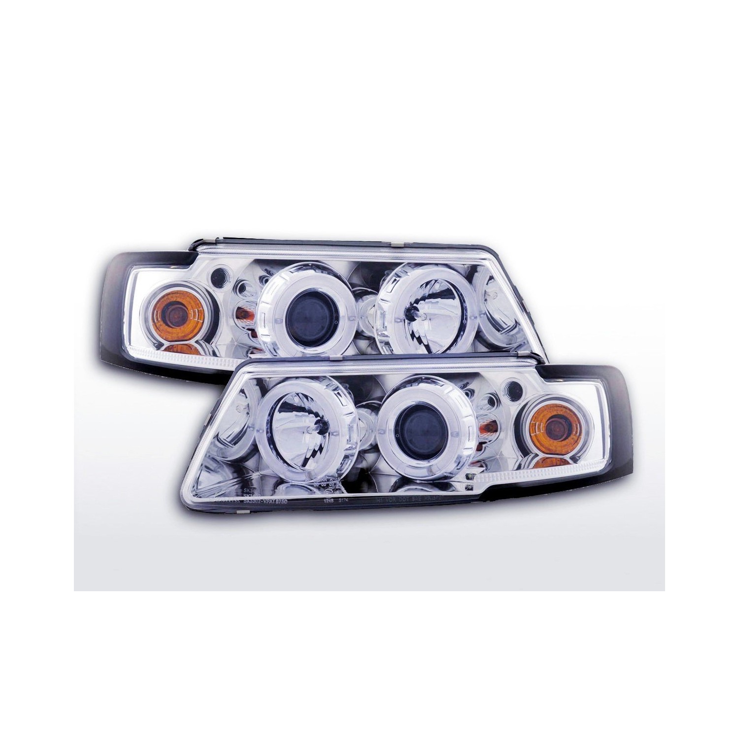 Headlight set VW Passat type 3B 97 00 chrome