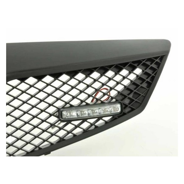 Sports grill with position light front grill Mazda 2 type DY 03 07 black
