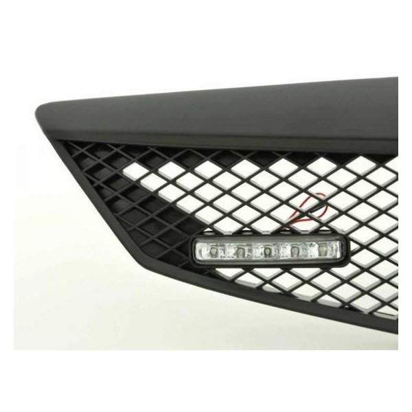 Sports grill with position light front grill Mazda 2 type DY 03 07 black