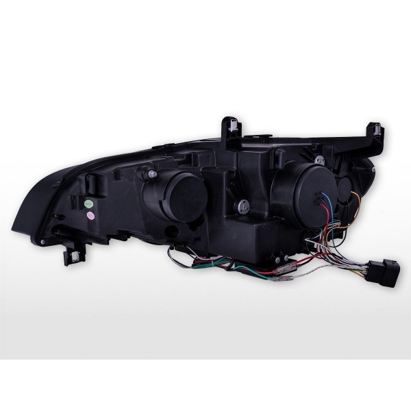 LED headlight set with LED daytime running lights and AFS chip BMW X5 E70 year 08 13 black for right hand drive vehicles