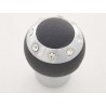 Gear knob aluminum with crystals and leather trim