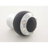 Gear knob aluminum with crystals and leather trim