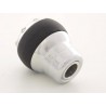 Gear knob aluminum with crystals and leather trim