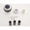 Gear knob aluminum with crystals and leather trim