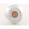 Gear knob aluminum with crystals surface chrome