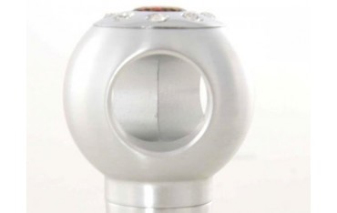 Gear knob aluminum with crystals surface chrome