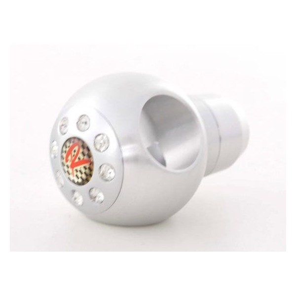 Gear knob aluminum with crystals surface chrome