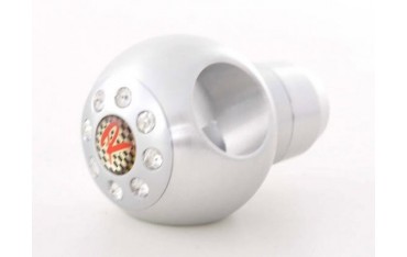Gear knob aluminum with crystals surface chrome