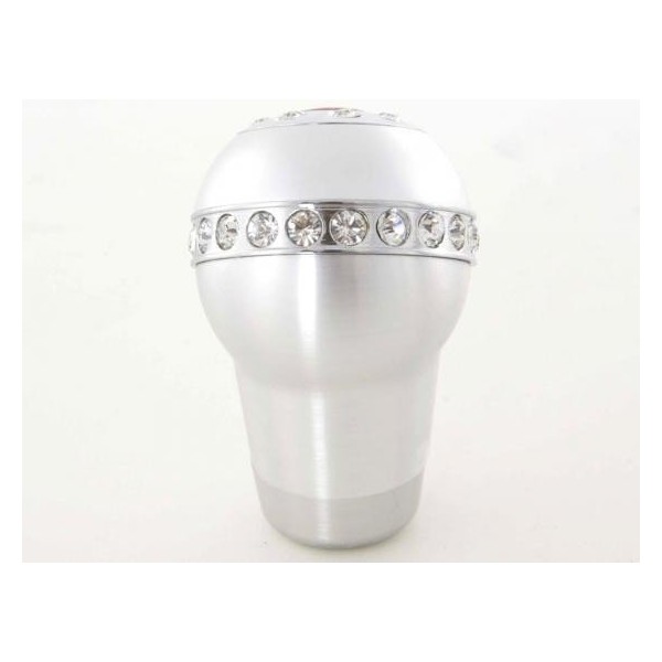 Gear knob aluminum with crystals surface chrome