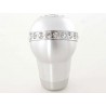Gear knob aluminum with crystals surface chrome