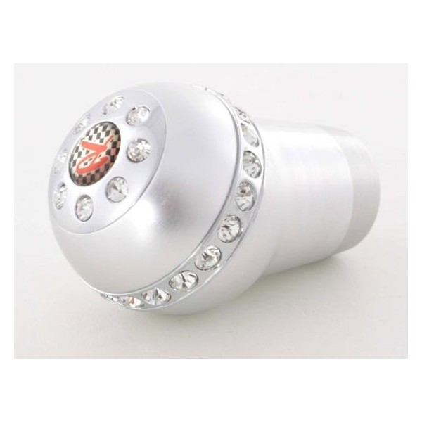 Gear knob aluminum with crystals surface chrome