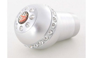 Gear knob aluminum with crystals surface chrome