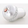 Gear knob aluminum with crystals surface chrome