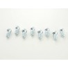 Single wheel bolt shaft length 26mm tapered collar short head silver M12x15